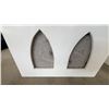 Image 6 : White Funeral Urn with Decorative Rope and Window Insets