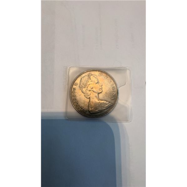 1967 Canada Centennial Silver Dollar Coin