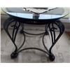 Image 3 : Glass Top Side Table With Metal Base & 66û