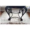 Image 4 : Glass Top Side Table With Metal Base & 66û