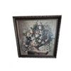 Image 1 : 48x48 Framed Floral Oil On Board Painting Signed Welly