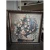 Image 8 : 48x48 Framed Floral Oil On Board Painting Signed Welly
