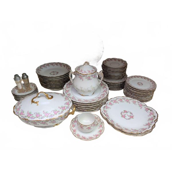 Rare Antique Limoges Elite Works Porcelain Dinnerware Set