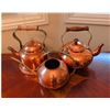 Image 2 : Portuguese Copper Teapots and Watering Can Trio