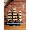 Image 4 : Flying Cloud Tall Ship Model with Fishing Rod and Fish Decoration