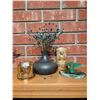 Image 2 : Clay Vase w/ Peacock Foliage Boat Compass Clock Stone Whale Tail, Brass Buddha