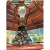 Image 4 : Wood and Stone Fireplace Table Lamp