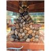 Image 6 : Wood and Stone Fireplace Table Lamp
