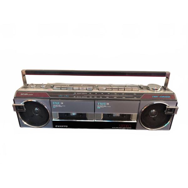 Sanyo M W750 Stereo Radio Cassette Recorder Boombox