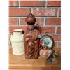 Image 10 : Decorative Lot: Decanter, Ceramic Jug, Pottery Vase, Barometer