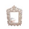 Image 1 : White Ornate Carved Wall Mirror, 47 Inches Tall
