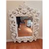 Image 2 : White Ornate Carved Wall Mirror, 47 Inches Tall