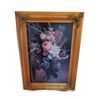 Image 1 : Framed Floral Still Life Oil Print, Gold Gilt Frame, 47x35 Inches