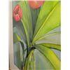 Image 4 : XL Framed Watercolour Painting of Tulips, Signed