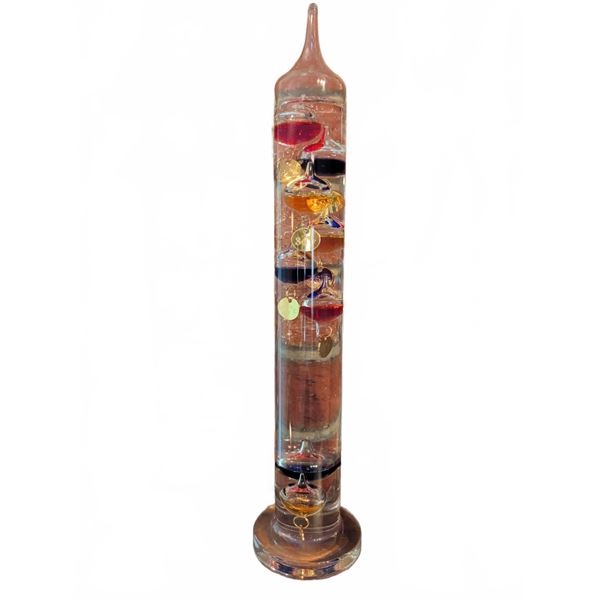 Glass Galileo Thermometer with Coloured Spheres