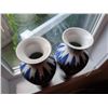 Image 3 : Blue and White Porcelain Vases, 12-Inch Height