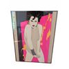 Image 1 : Patrick Nagel Framed Print with Glass, Chromed Metal Frame