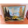 Image 2 : Van Hensen Landscape Oil Painting, Framed, 27" x 21"