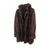 Image 1 : Brown Full-Length Mink Fur Coat With Satin Lining