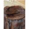 Image 6 : Brown Full-Length Mink Fur Coat With Satin Lining