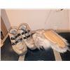 Image 2 : Traditional Seal Skin Fur Boots & Wolf Fur Mittens