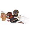 Image 1 : Kitchenware Lot with Hearthside Stoneware, Wood Bowls, Pans