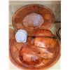 Image 3 : Kitchenware Lot with Hearthside Stoneware, Wood Bowls, Pans