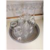 Image 16 : Silver Plate and Glass Barware Set Including Trays and Goblets