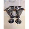 Image 5 : Silver Plate and Glass Barware Set Including Trays and Goblets