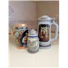 Image 2 : 3 Lidded Beer Steins Germany Avon Zebra Theme