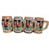 Image 1 : 4 Hand-Painted Japan Ceramic Beer Steins Old Vienna Theme