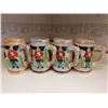 Image 2 : 4 Hand-Painted Japan Ceramic Beer Steins Old Vienna Theme