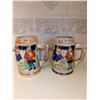 Image 3 : 4 Hand-Painted Japan Ceramic Beer Steins Old Vienna Theme
