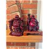 Image 1 : Chinese Red Resin Laughing Buddha Figurines