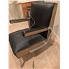 Image 7 : Diax Lamp with Black Vinyl and Metal Armchair
