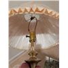 Image 4 : Brass Table Lamps with Pleated Shades