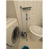 Image 4 : Laundry Room Utility Lot With Ladder, Mop, Bins, and Ironing Board