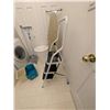 Image 7 : Laundry Room Utility Lot With Ladder, Mop, Bins, and Ironing Board