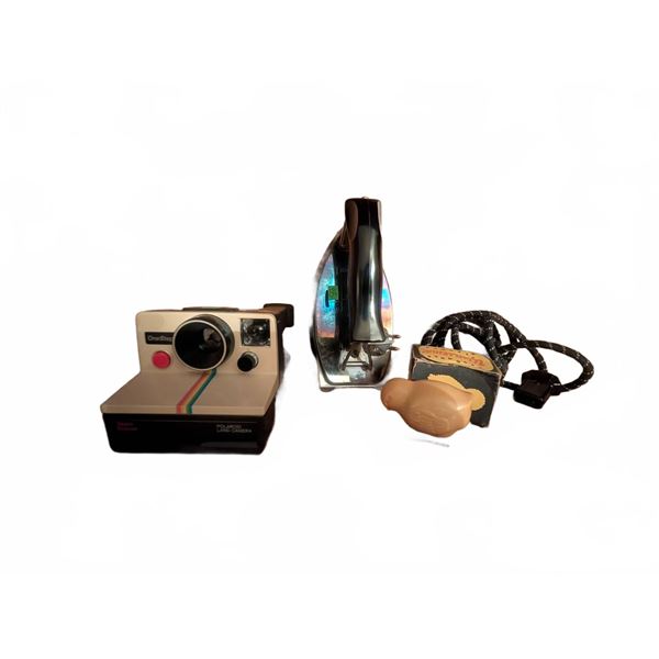 Vintage Must Haves - Polaroid Camera Pecking Chick & Electric Iron