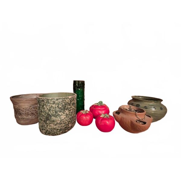 Decorative Ceramic and Glass Planters and Tomato Containers