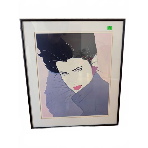 Framed Art Print Portrait of Woman, 20 Inches Tall