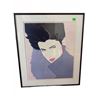 Image 1 : Framed Art Print Portrait of Woman, 20 Inches Tall