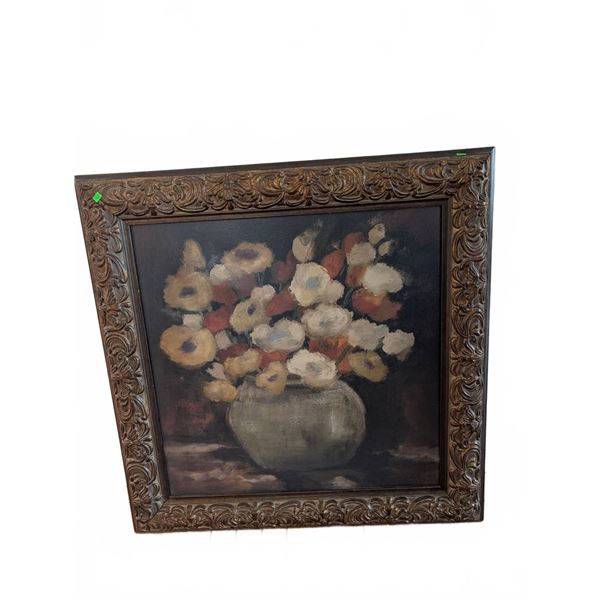Ren-Wil Floral Still Life Painting, 23.75" x 23.75" Framed