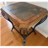 Image 3 : Square End Table with Slate Tile Top and Metal Base