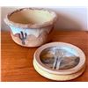 Image 2 : One-of-a-Kind Pottery Dish Set with Southwestern Motifs and Crochet Linens
