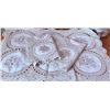 Image 5 : One-of-a-Kind Pottery Dish Set with Southwestern Motifs and Crochet Linens
