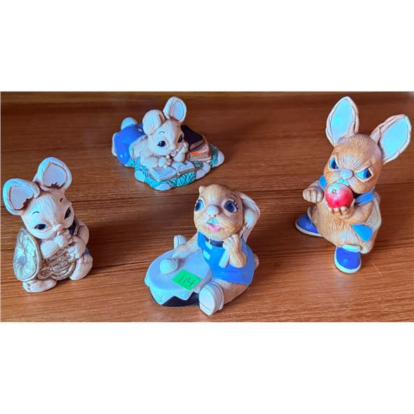 4 Charming Tails Mouse Figurines by Fitz and Floyd
