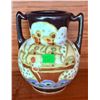 Image 2 : Three Decorative Items: Ceramic Vase, Abstract Sculpture, Mosaic Elephant