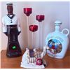 Image 2 : Decor Group: Glass Sailor Decanter, Cockspur Rum Jug, Red Candleholders, Camel Figurine