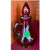 Image 2 : Glass Bottles and Orange Ceramic Flower Holders